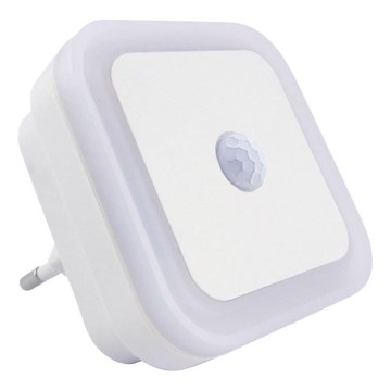 LED-nachtlamp met bewegings- en schemersensor LED/0,5W/230V wit