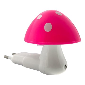 LED Nachtlampje kinderkamer met schemersensor LED/0,5W/230V paddenstoel