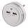 LED nachtlampje voor stopcontact met lichtsensor+2xUSB 3xLED/0,3W/230V