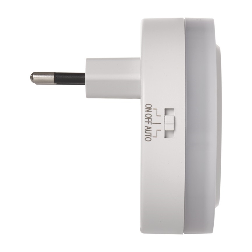 LED nachtlampje voor stopcontact met lichtsensor+2xUSB 3xLED/0,3W/230V