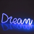 LED Neon-wanddecoratie DREAM LED/3W/3xAA USB blauw