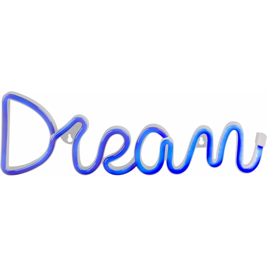 LED Neon-wanddecoratie DREAM LED/3W/3xAA USB blauw