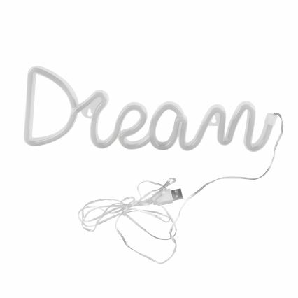 LED Neon-wanddecoratie DREAM LED/3W/3xAA USB blauw