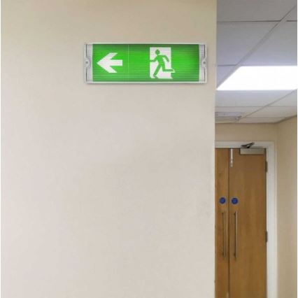 LED Noodverlichting met een regelmatige functionaliteitstest EMERGENCY EXIT LED/3W/230V 6400K IP65