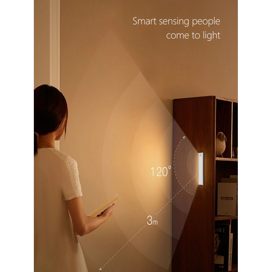LED Onder keukenkast verlichting CABINET-4 met PIR-sensor LED/1,5W/230V 1100mAh 4000K