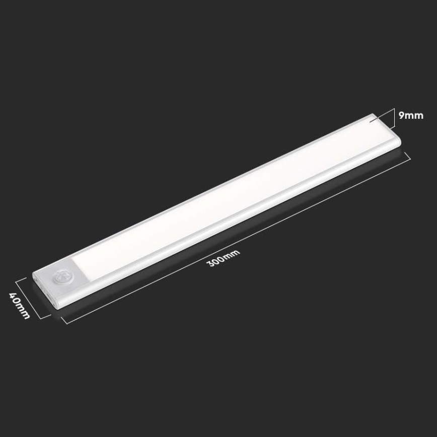 LED Onder keukenkast verlichting met sensor LED/1,5W/5V 1500 mAh 3000K