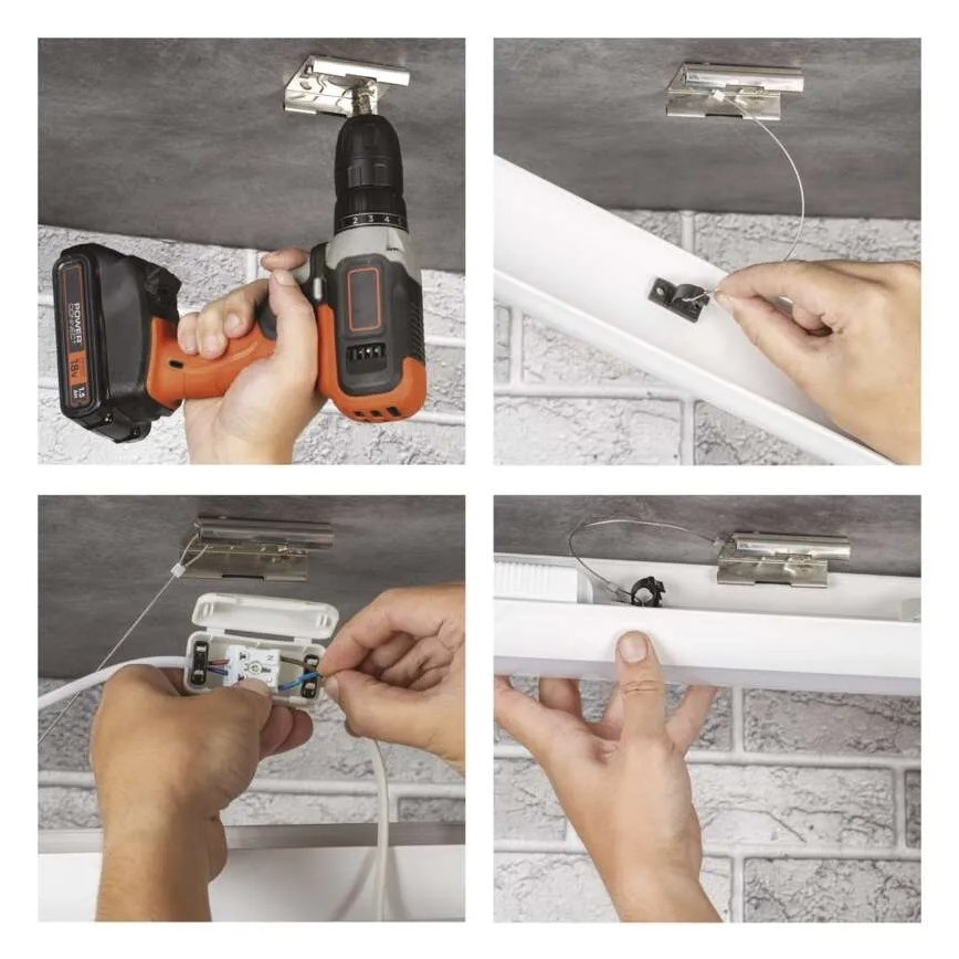 LED-onderbouwlamp 60W/230V 4000K 150 cm