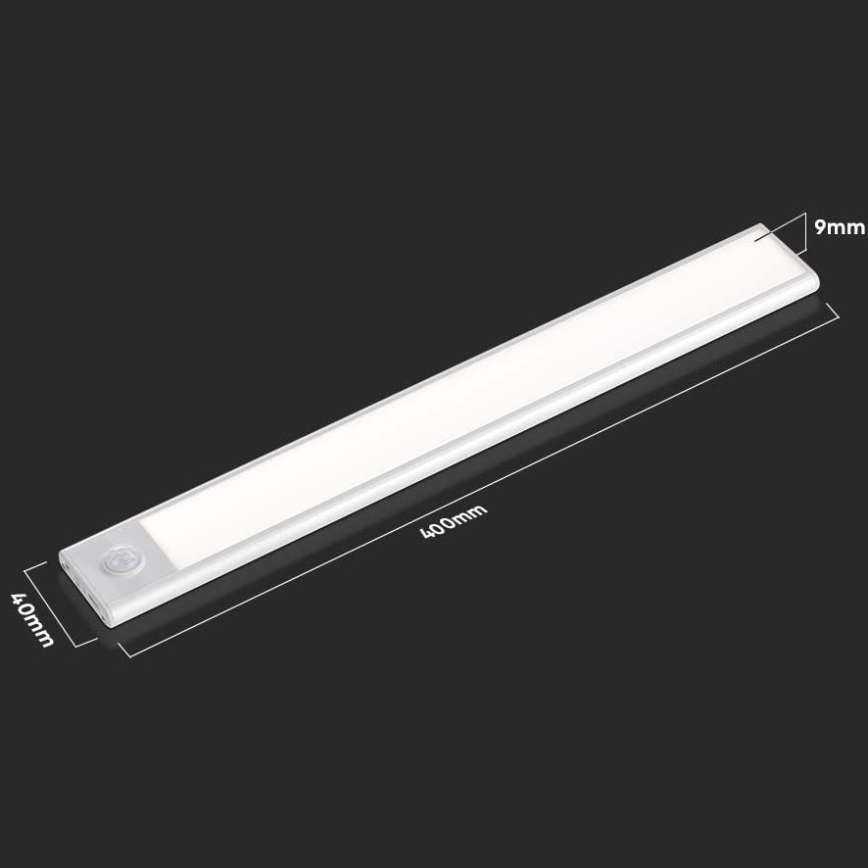 LED onderbouwverlichting met sensor LED/2W/5V 4000K 2200 mAh