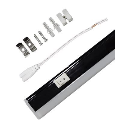LED onderbouwlamp TUBE LED/9W/230V 60 cm zwart
