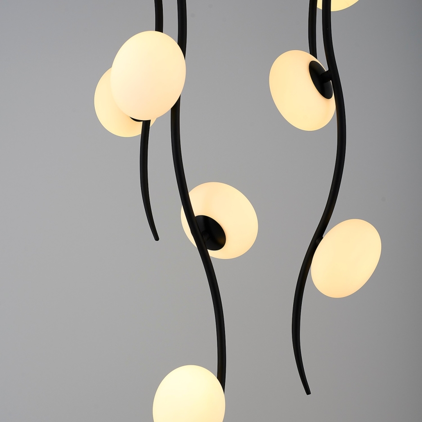 LED opbouwkroonluchter GELA 18xLED/3W/230V 3000K zwart