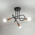 LED opbouwkroonluchter OXFORD 3xE27/15W/230V zwart