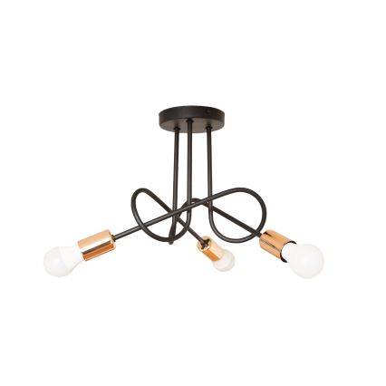 LED opbouwkroonluchter OXFORD 3xE27/15W/230V zwart