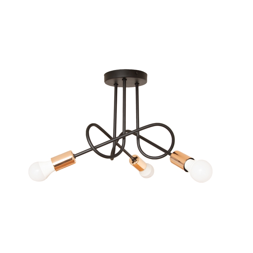 LED opbouwkroonluchter OXFORD 3xE27/15W/230V zwart