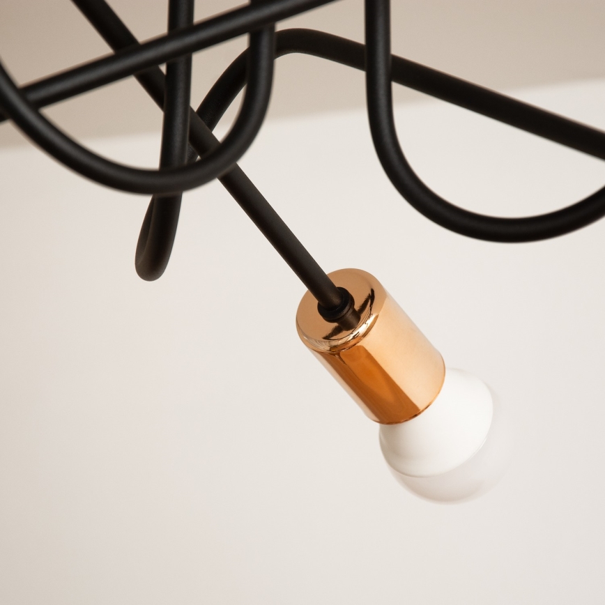 LED opbouwkroonluchter OXFORD 3xE27/15W/230V zwart