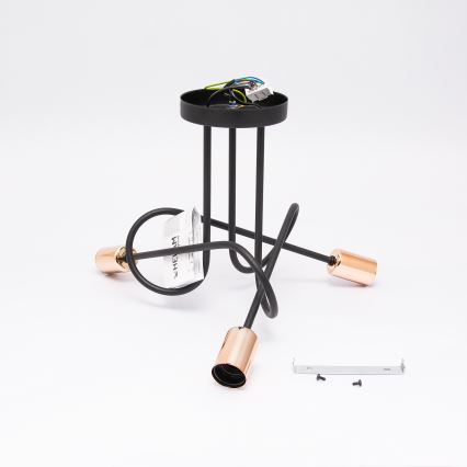 LED opbouwkroonluchter OXFORD 3xE27/15W/230V zwart