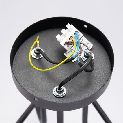 LED opbouwkroonluchter OXFORD 3xE27/15W/230V zwart