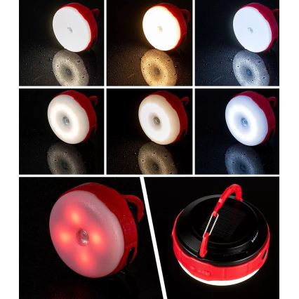 LED Dimbaar oplaadbaar zonne- zaklamp met powerbankfunctie LED/3W/5V 3000/4000/6500K IPX6 500 glanzend 2000 mAh