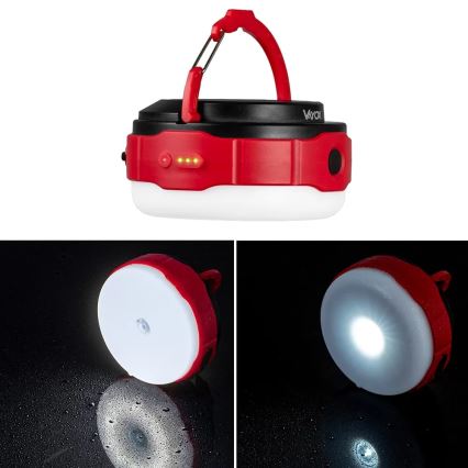 LED Dimbaar oplaadbaar zonne- zaklamp met powerbankfunctie LED/3W/5V 3000/4000/6500K IPX6 500 glanzend 2000 mAh