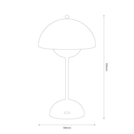 LED oplaadbare aanraaktafellamp COSTA LED/3W/5V 2400 mAh 3000-6000K wit