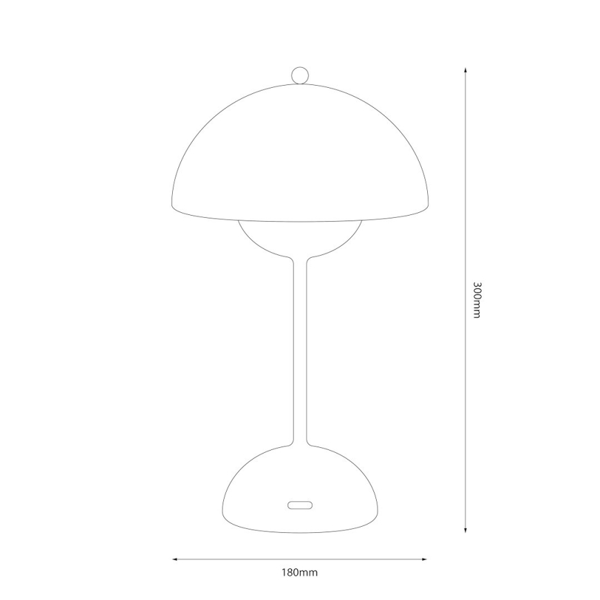 LED oplaadbare aanraaktafellamp COSTA LED/3W/5V 2400 mAh 3000-6000K wit