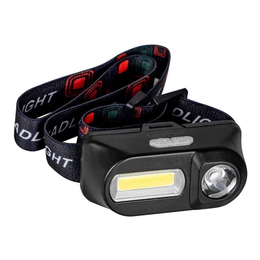 LED Oplaadbare Dimbare Hoofdlamp 2xLED/5V IP44 210 lm 2000 mAh