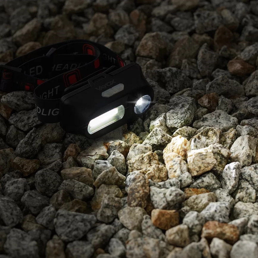 LED Oplaadbare Dimbare Hoofdlamp 2xLED/5V IP44 210 lm 2000 mAh