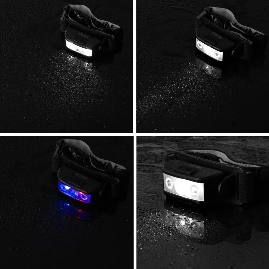 LED Oplaadbare dimbare hoofdlamp 3xLED/5V IPX4 100 lm 1200 mAh