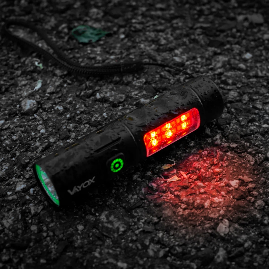 LED Dimbare Oplaadbare Zaklamp met Rood Licht LED/5W/5V IPX4 250 lm 2000 mAh