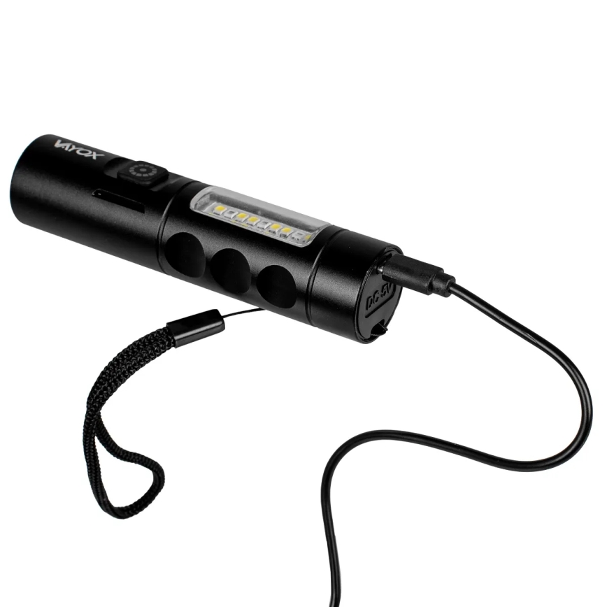 LED Dimbare Oplaadbare Zaklamp met Rood Licht LED/5W/5V IPX4 250 lm 2000 mAh