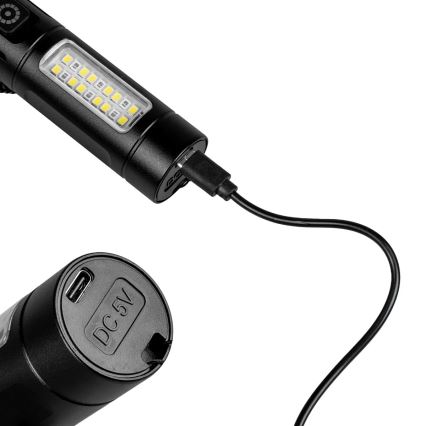 LED Dimbare Oplaadbare Zaklamp met Rood Licht LED/5W/5V IPX4 260 lm 2000 mAh