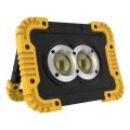 LED-oplaadbare schijnwerper met powerbankfunctie LED/20W/5V 4400 mAh IP44 zwart/geel