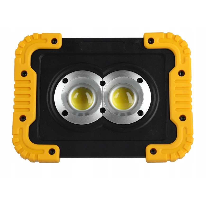LED-oplaadbare schijnwerper met powerbankfunctie LED/20W/5V 4400 mAh IP44 zwart/geel