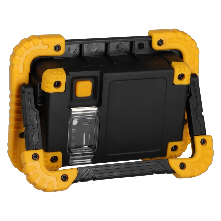 LED-oplaadbare schijnwerper met powerbankfunctie LED/20W/5V 4400 mAh IP44 zwart/geel