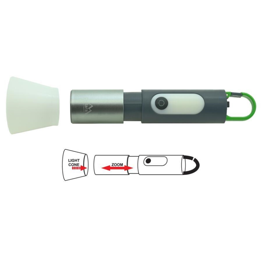 LED Oplaadbare zaklamp LED/10W/3,7V 750 glanzend 10h 1500 mAh