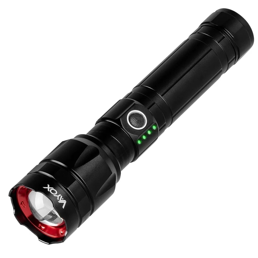 LED Dimbare oplaadbare zaklamp met powerbank Functie LED/30W/5V IPX5 1060 glanzend 5000 mAh