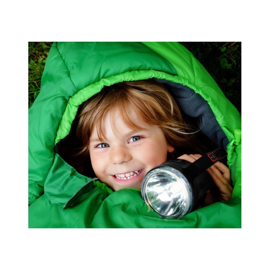 LED-oplaadbare zaklamp LED/5V 500 lm 1200 mAh zwart