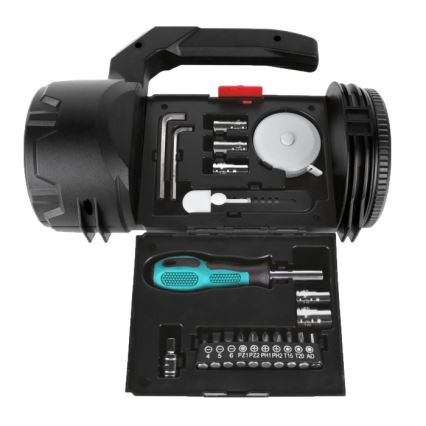 LED-oplaadbare zaklamp LED/5V 500 lm 1200 mAh zwart