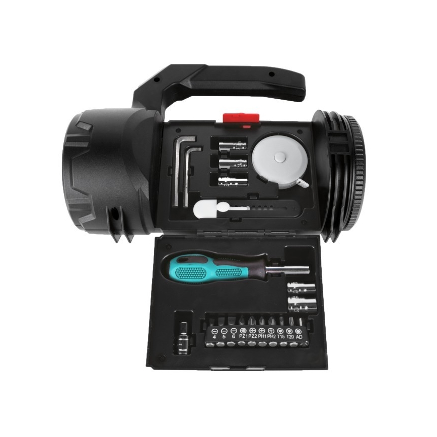 LED-oplaadbare zaklamp LED/5V 500 lm 1200 mAh zwart