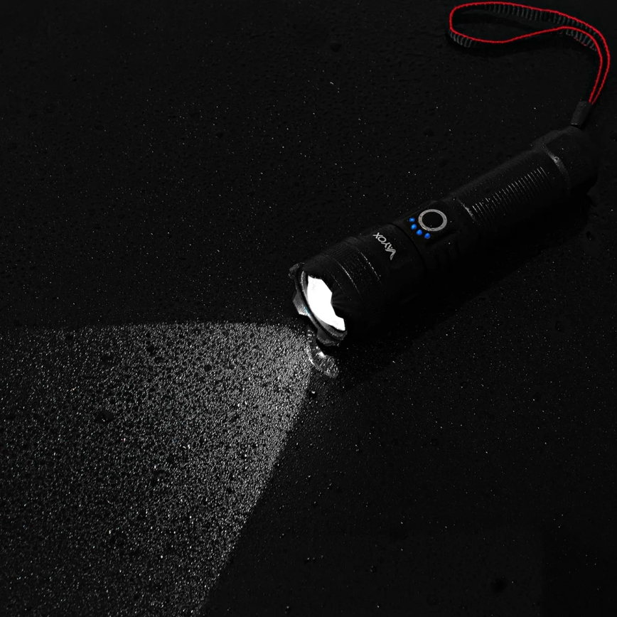 LED Dimbare oplaadbare zaklamp met powerbank Functie LED/10W/5V IPX4 600 glanzend 2000 mAh