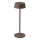 LED Outdoor dimbare touch oplaadbare tafellamp LED/2W/5V 4400 mAh IP54 bruin