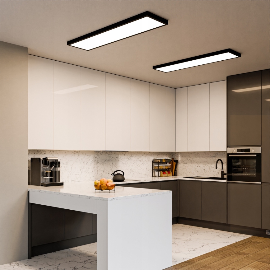 LED Panneau en saillie LED/60W/230V 30x120 cm noir