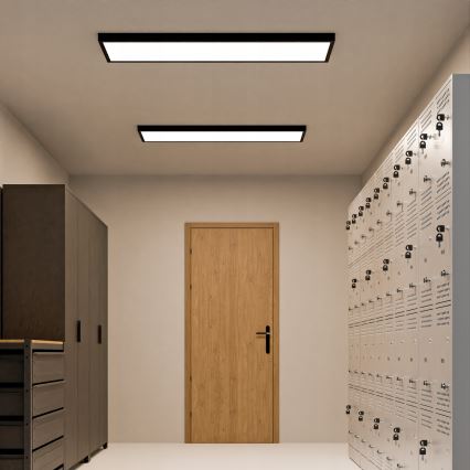 LED Panneau en saillie LED/60W/230V 30x120 cm noir