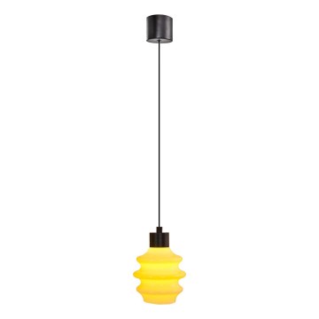 LED pendellamp met kabel CACTUS LED/3W/230V 3000K zwart/geel