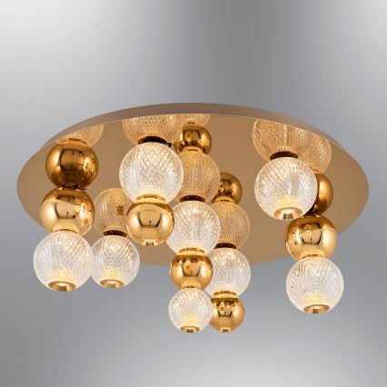 LED Plafond CREMONA LED/37W/230V 3000K goud