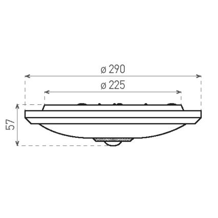 LED-plafondlamp met bewegings- en schemersensor en noodmodule MANA LED/16W/230V 1500 mAh Ø 29 cm wit