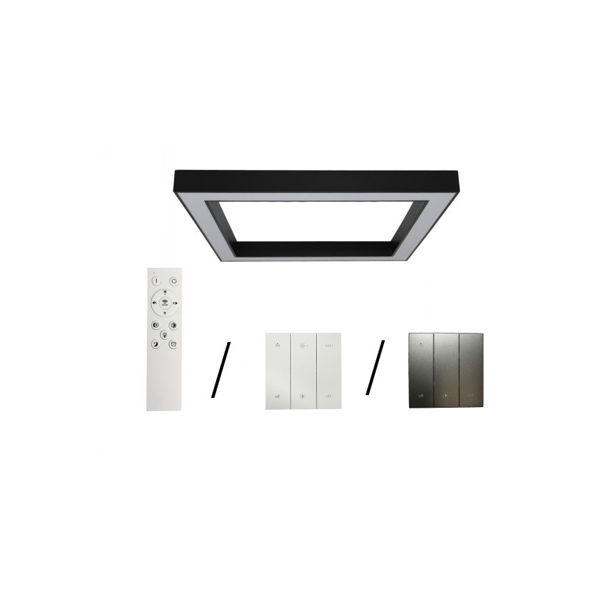 LED-plafondlamp 150W/230V 3000/4000/6500K 120x120 cm zwart