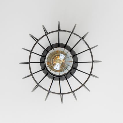 LED plafondlamp 1xE27/6,5W/230V zwart