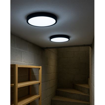 LED plafondlamp 32W/230V, 3000/4000/6500K, Ø 40 cm, zwart