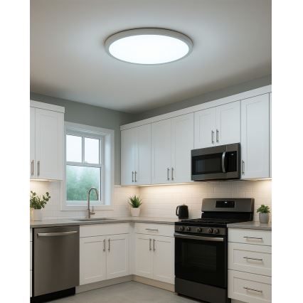 LED-plafondlamp, 32W, 230V, schakelbare kleurtemperatuur 3000/4000/6500K, Ø 40 cm, wit