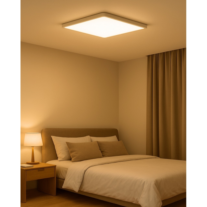 LED-plafondlamp 40W/230V – instelbare kleurtemperatuur 3000/4000/6500K, 50x50 cm, wit